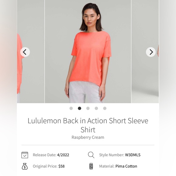 🍋Women’s Lululemon Back In Action Short Sleeve Tee Shirt unsized PTP approx 23”🍋 - Picture 1 of 12